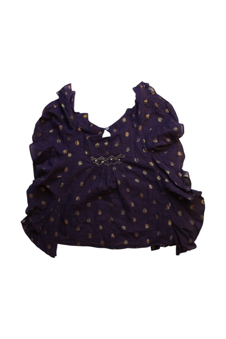 A Purple Sleeveless Tops from Velveteen in size 6T for girl. (Back View)