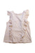 A Ivory Sleeveless Tops from Velveteen in size 6T for girl. (Front View)