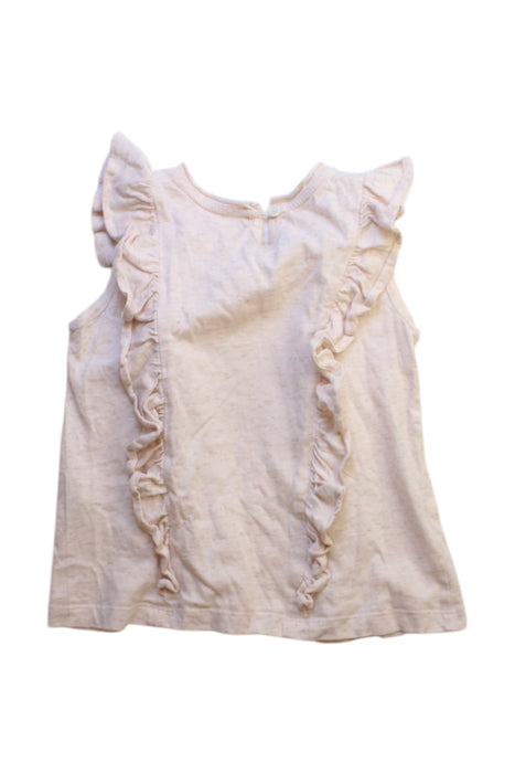 A Ivory Sleeveless Tops from Velveteen in size 6T for girl. (Back View)