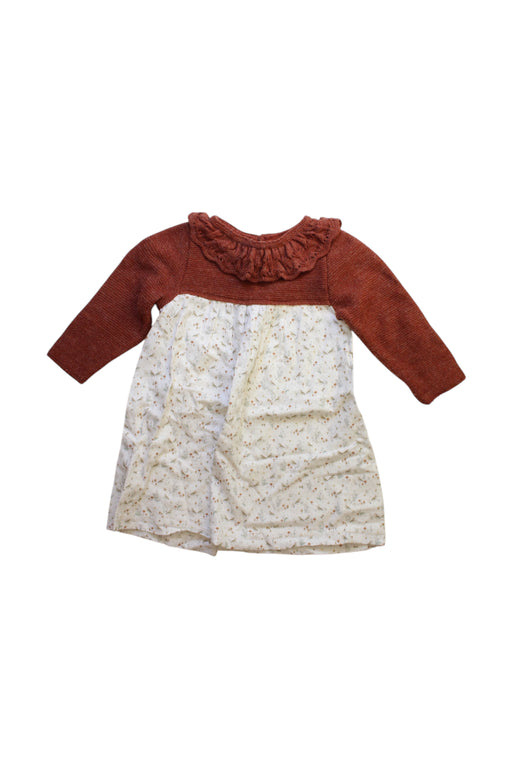 A White Long Sleeve Dresses from Mebi in size 3T for girl. (Front View)