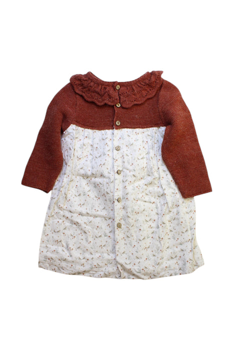 A White Long Sleeve Dresses from Mebi in size 3T for girl. (Back View)