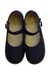 A Navy Flats from Pom d’Api in size 4T for girl. (Back View)