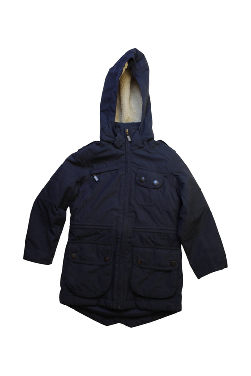 A Navy Coats from Barbour in size 4T for girl. (Front View)