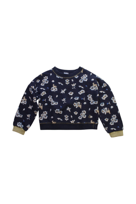 A Navy Sweatshirts from Petit Bateau in size 3T for girl. (Front View)