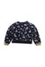 A Navy Sweatshirts from Petit Bateau in size 3T for girl. (Back View)