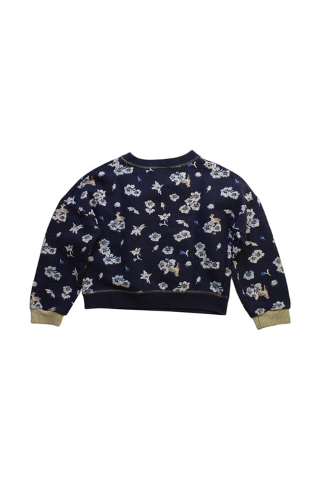 A Navy Sweatshirts from Petit Bateau in size 3T for girl. (Back View)