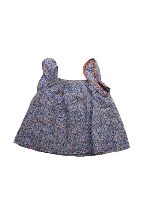A Blue Sleeveless Dresses from Excuse My French in size 4T for girl. (Front View)