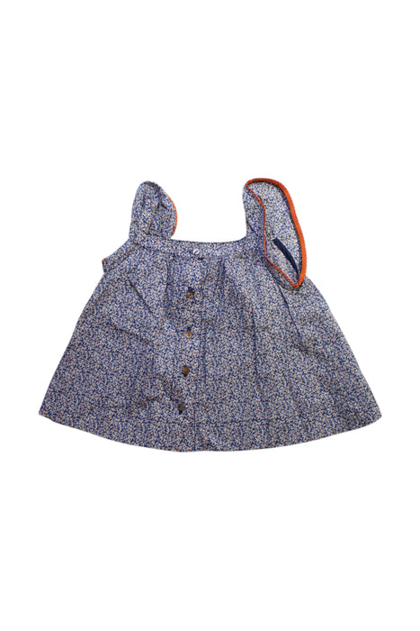 A Blue Sleeveless Dresses from Excuse My French in size 4T for girl. (Back View)