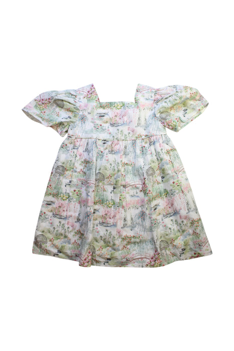 A Multicolour Short Sleeve Dresses from Purete du... Bebe in size 5T for girl. (Front View)