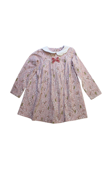 A Pink Long Sleeve Dresses from Confiture in size 3T for girl. (Front View)