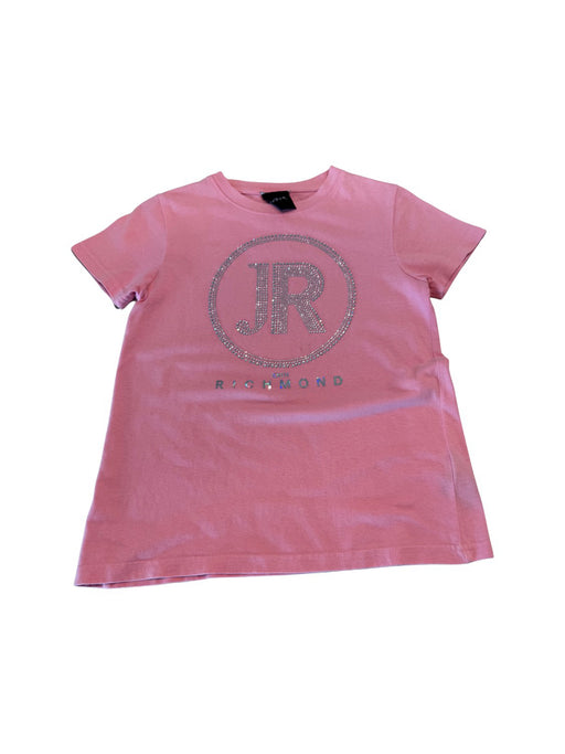A Pink Short Sleeve T Shirts from John Richmond in size 12Y for girl. (Front View)