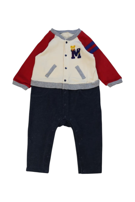 A Multicolour Long Sleeve Rompers from Miki House in size 0-3M for boy. (Front View)
