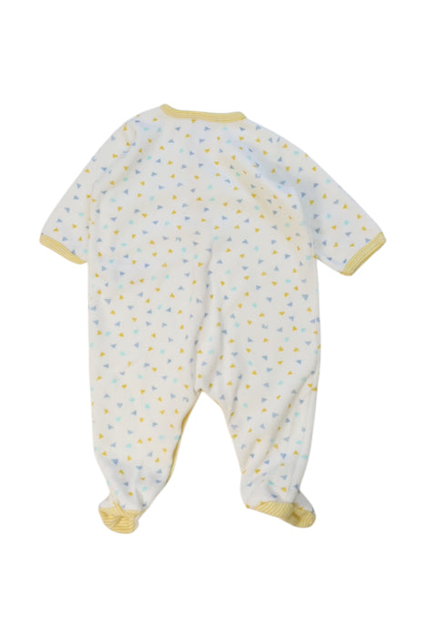 A Yellow Onesies from Petit Bateau in size 0-3M for neutral. (Back View)