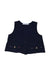 A Navy Dress Up Vests from Familiar in size 3-6M for boy. (Front View)