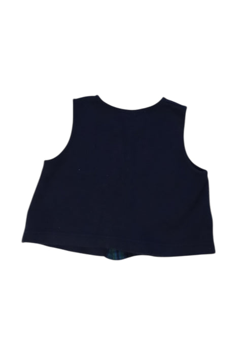 A Navy Dress Up Vests from Familiar in size 3-6M for boy. (Back View)