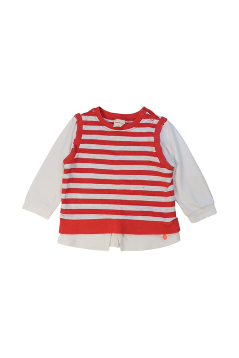 A Red Long Sleeve Tops from Momonittu in size 12-18M for boy. (Front View)
