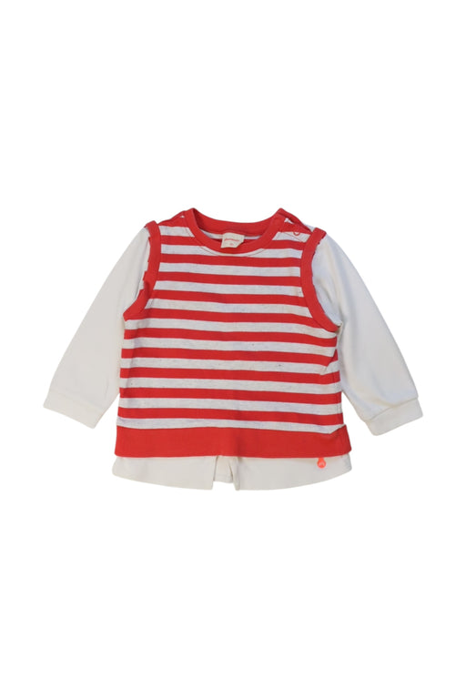 A Red Long Sleeve Tops from Momonittu in size 12-18M for boy. (Front View)