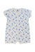 A White Short Sleeve Rompers from Petit Bateau in size 3-6M for boy. (Front View)