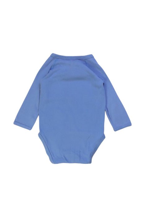 A Blue Long Sleeve Bodysuits from Petit Bateau in size 3-6M for boy. (Back View)
