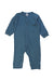 A Teal Onesies from Petit Bateau in size 6-12M for boy. (Front View)