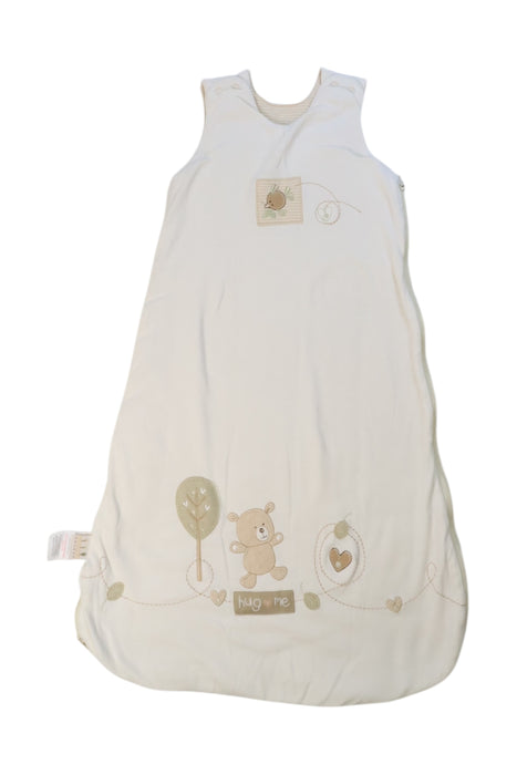 A Beige Sleepsacs from Natures Purest in size 0-3M for neutral. (Front View)
