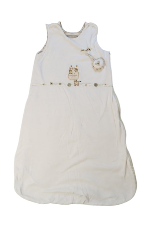 A White Sleepsacs from Natures Purest in size 0-3M for neutral. (Front View)