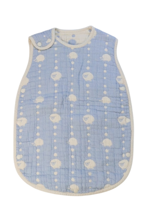 A Blue Sleepsacs from Hoppetta in size 0-3M for neutral. (Front View)