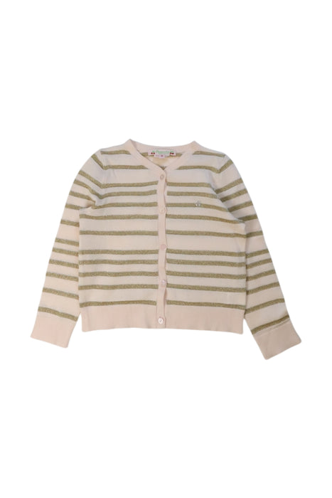 A Beige Cardigans from Bonpoint in size 4T for girl. (Front View)