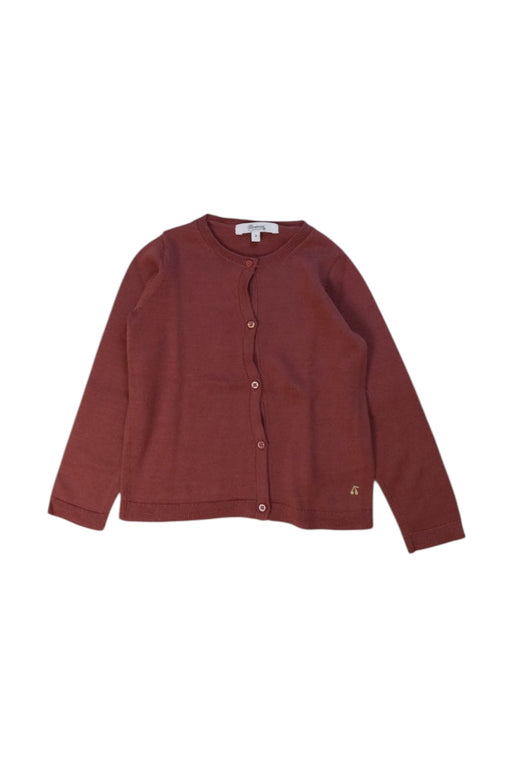 A Burgundy Cardigans from Bonpoint in size 3T for girl. (Front View)