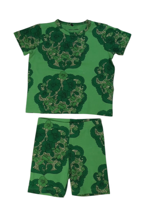 A Green Shorts Sets from Mini Rodini in size 2T for girl. (Front View)