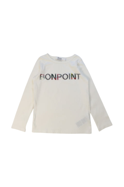 A White Long Sleeve Tops from Bonpoint in size 4T for girl. (Front View)
