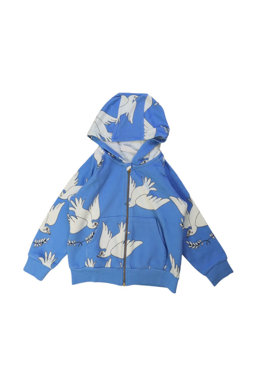 A Blue Zippered Sweatshirts from Mini Rodini in size 2T for girl. (Front View)