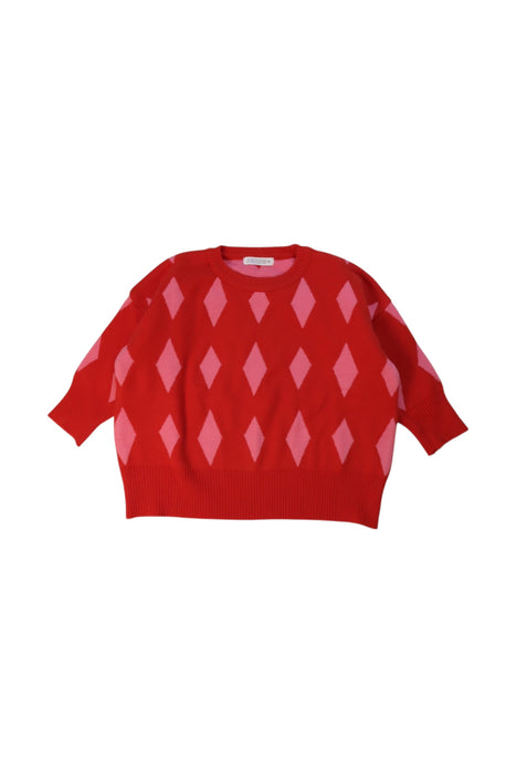 A Red Knit Sweaters from Ae-hem in size 2T for girl. (Front View)