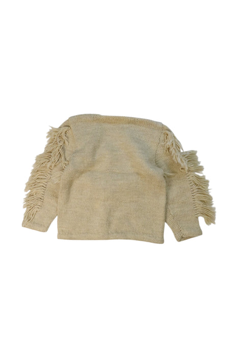 A Beige Cardigans from Kalinka in size 4T for girl. (Back View)