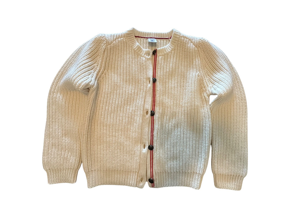 A Ivory Cardigans from Petit Bateau in size 8Y for girl. (Front View)