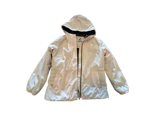 A Pink Lightweight Jackets from K-Way in size 6T for girl. (Front View)