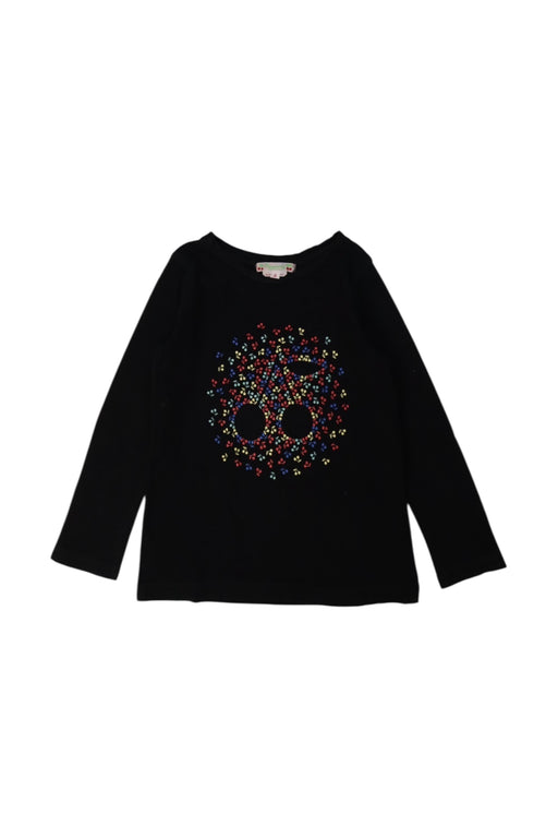 A Black Long Sleeve Tops from Bonpoint in size 4T for girl. (Front View)