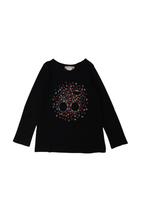 A Black Long Sleeve Tops from Bonpoint in size 4T for girl. (Front View)