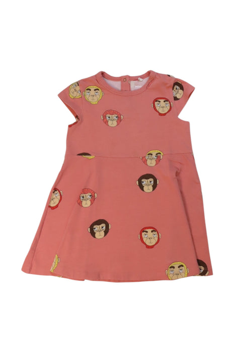 A Pink Short Sleeve Dresses from Mini Rodini in size 2T for girl. (Front View)