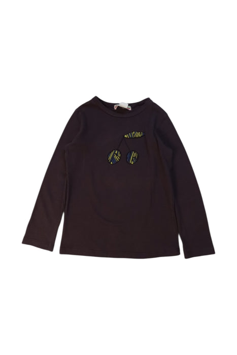 A Black Long Sleeve Tops from Bonpoint in size 4T for girl. (Front View)