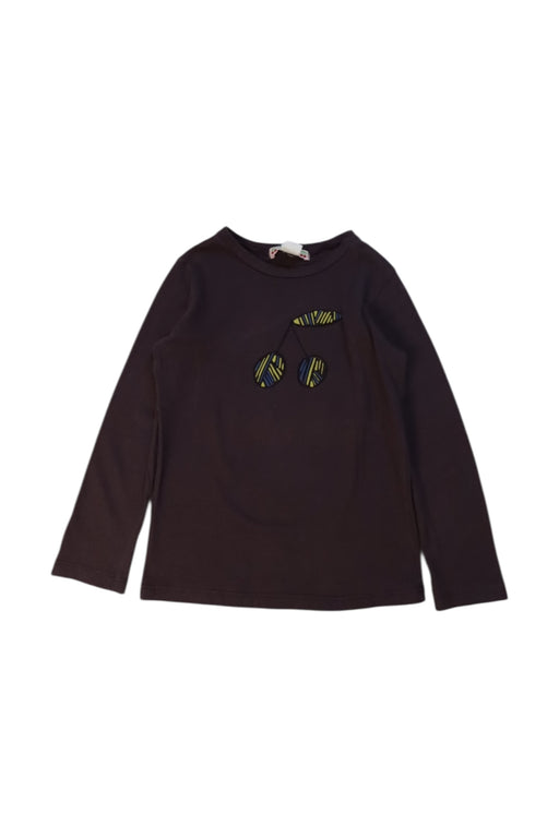 A Black Long Sleeve Tops from Bonpoint in size 4T for girl. (Front View)