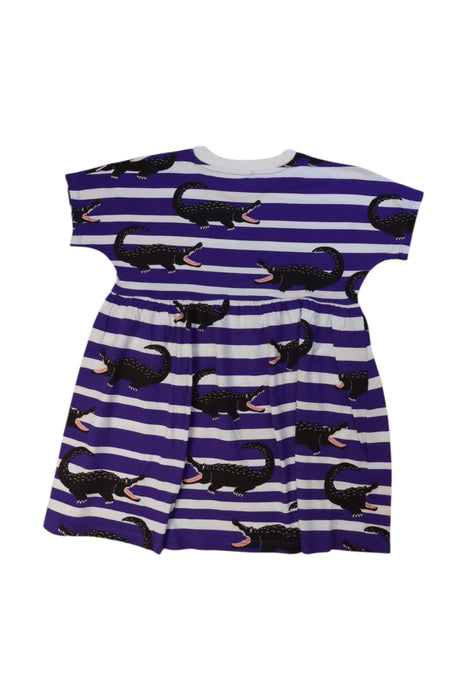 A Purple Short Sleeve Dresses from Mini Rodini in size 2T for girl. (Back View)