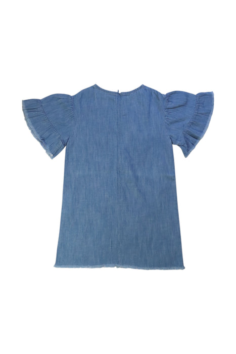 A Blue Short Sleeve Dresses from Gingersnaps in size 4T for girl. (Back View)