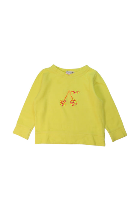 A Yellow Sweatshirts from Bonpoint in size 4T for girl. (Front View)
