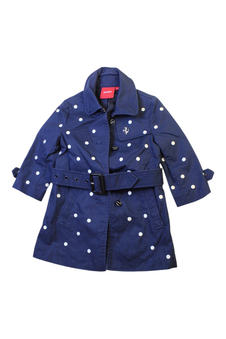 A Navy Coats from Ferrari in size 6-12M for girl. (Front View)