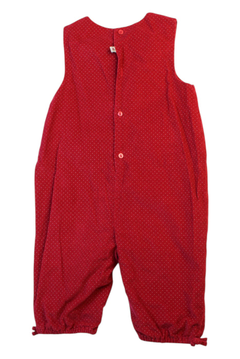A Red Long Sleeve Rompers from Jacadi in size 6-12M for girl. (Back View)