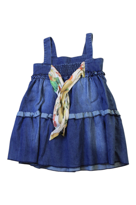 A Blue Sleeveless Dresses from Dolce & Gabbana in size 12-18M for girl. (Back View)