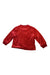 A Red Buttoned Sweatshirts from Petit Bateau in size 12-18M for boy. (Back View)
