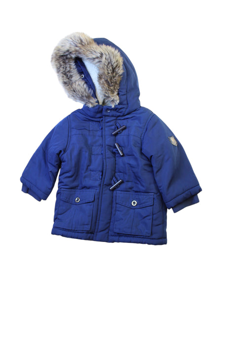 A Blue Coats from Jacadi in size 6-12M for boy. (Front View)