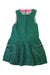 A Green Sleeveless Dresses from Boden in size 6T for girl. (Front View)